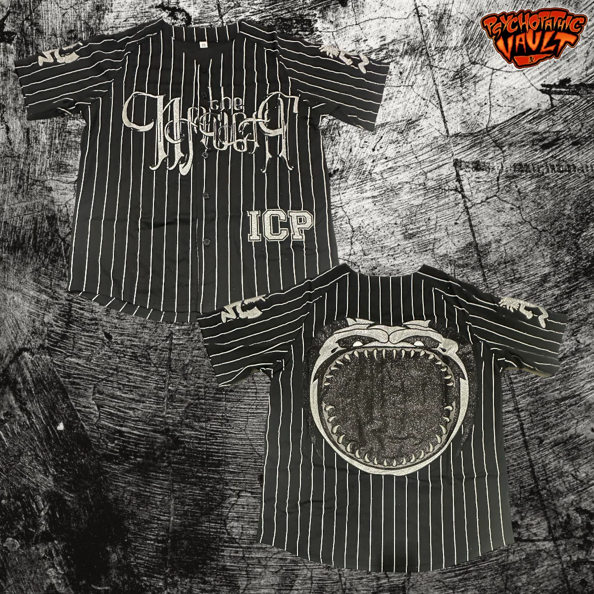 Black Pinstrip The Naught Baseball Jersey