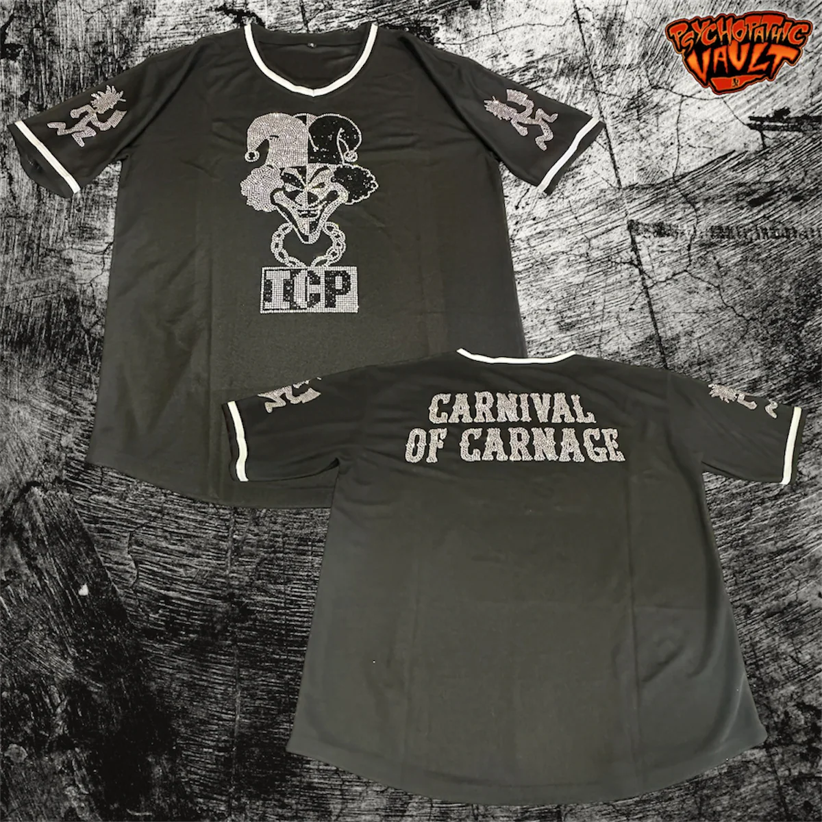 Carninval of Carnage Rhinestone Football Jersey