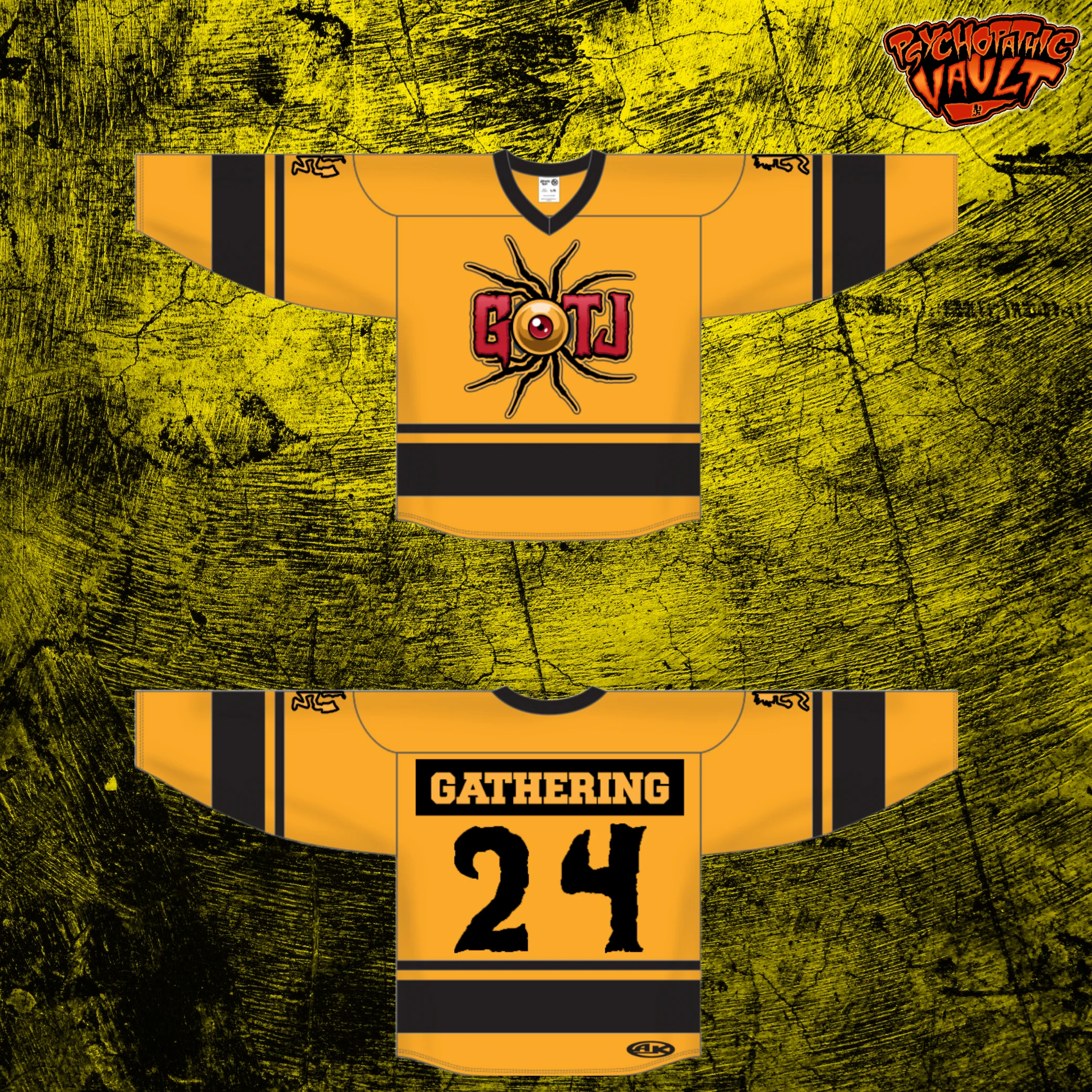 Yellow GOTJ Eyeball Hockey Jersey